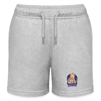 Heute zählt nur Kuchen – Party-Alpaka - Kinder Organic Joggingshorts Mini Bolter von Stanley/Stella - Grau meliert - Vorne