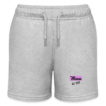 MAMAN - Short de jogging enfant bio Stanley/Stella - gris chiné - Devant