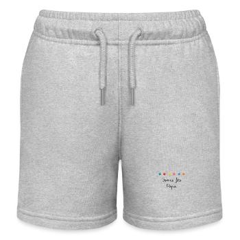 HAPPY FATHER'S DAY. DAD - Kids Organic Sweat Shorts by Stanley/Stella - heather grey - Front