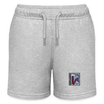 Briefmarke Leuchtturm - Kinder Organic Joggingshorts Mini Bolter von Stanley/Stella - Grau meliert - Vorne