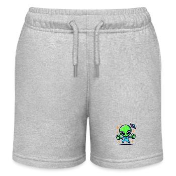 Rencontre extraterrestre - Short de jogging enfant bio Stanley/Stella - gris chiné - Devant