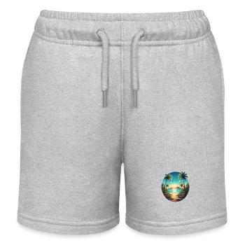 On the beach - Kids Organic Sweat Shorts by Stanley/Stella - heather grey - Front