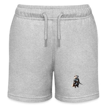 Igel-Ritter-Schwert 2 - Kinder Organic Joggingshorts Mini Bolter von Stanley/Stella - Grau meliert - Vorne