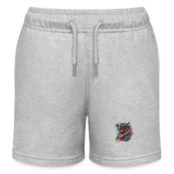 Basketball Logo - Kinder Organic Joggingshorts Mini Bolter von Stanley/Stella - Grau meliert - Vorne