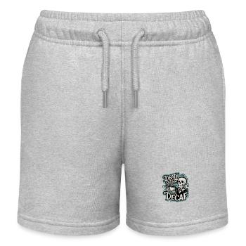 Death before decaf - Kids Organic Sweat Shorts by Stanley/Stella - heather grey - Front