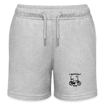 Bike Bike Biker Bonanza Fun Road Bike Trekking - Kids Organic Sweat Shorts by Stanley/Stella - heather grey - Front