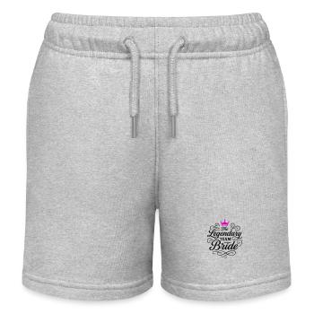 Team bride bachelorette - Kids Organic Sweat Shorts by Stanley/Stella - heather grey - Front
