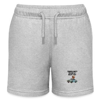 Tempolimit Autobahn Senioren Rentner Oldtimer - Kinder Organic Joggingshorts Mini Bolter von Stanley/Stella - Grau meliert - Vorne