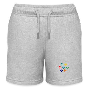 HEART. HEARTS. SAINT VALENTINE. LOVE. LOVE. HEART - Kids Organic Sweat Shorts by Stanley/Stella - heather grey - Front