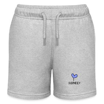 GUERNSEY. UNITED KINGDOM. ENGLAND - Kids Organic Sweat Shorts by Stanley/Stella - heather grey - Front