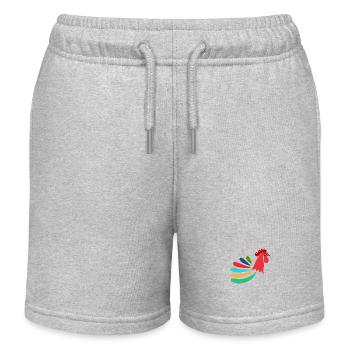 HAHN. HENNE. KÜKEN. TIER. TIERE. NATUR - Kinder Organic Joggingshorts Mini Bolter von Stanley/Stella - Grau meliert - Vorne