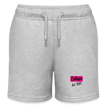 COLLEAGUE. START. EMPLOYMENT. HUMOR. MANAGER. CHIEF - Kids Organic Sweat Shorts by Stanley/Stella - heather grey - Front