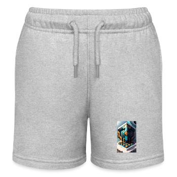 Mystische Formen - Kinder Organic Joggingshorts Mini Bolter von Stanley/Stella - Grau meliert - Vorne