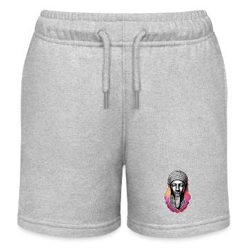 Ägypten / Pharao / Mumien / Hieroglyphen / Sphinx - Kinder Organic Joggingshorts Mini Bolter von Stanley/Stella - Grau meliert - Vorne