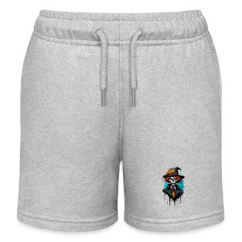 Vogelscheuche / Erntehelfer / Maisfeld / Feld - Kinder Organic Joggingshorts Mini Bolter von Stanley/Stella - Grau meliert - Vorne