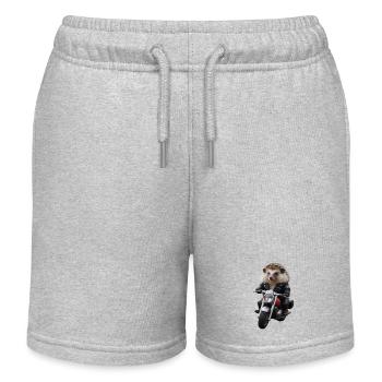 Herisson motard - Short de jogging enfant bio Stanley/Stella - gris chiné - Devant
