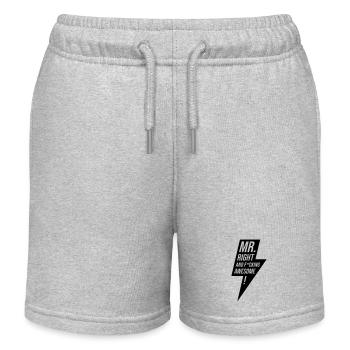 Mr Right Junggeselle Design Geschenk - Kinder Organic Joggingshorts Mini Bolter von Stanley/Stella - Grau meliert - Vorne