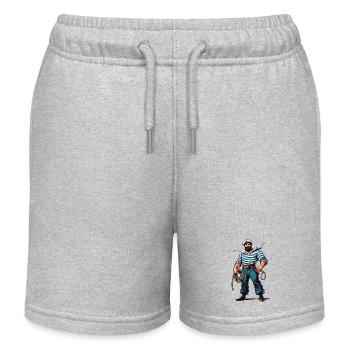 Capitaine marin - Short de jogging enfant bio Stanley/Stella - gris chiné - Devant