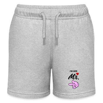 Dans mon mr - Short de jogging enfant bio Stanley/Stella - gris chiné - Devant