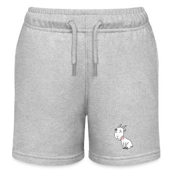 Ziege Ziegenbock Bock - Kinder Organic Joggingshorts Mini Bolter von Stanley/Stella - Grau meliert - Vorne