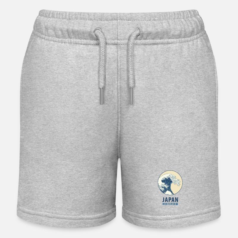 Kanagawa, Japon - Short de jogging enfant bio Stanley/Stella - gris chiné
