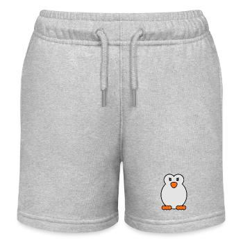 Oiseau pingouin Animal Antarctique Froid Pôle Sud - Short de jogging enfant bio Stanley/Stella - gris chiné - Devant