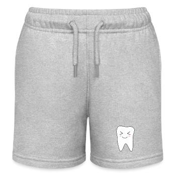Tooth, Teeth, Dentist Gift - Kids Organic Sweat Shorts by Stanley/Stella - heather grey - Front