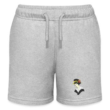japanische tradition, japanische frau - Kinder Organic Joggingshorts Mini Bolter von Stanley/Stella - Grau meliert - Vorne