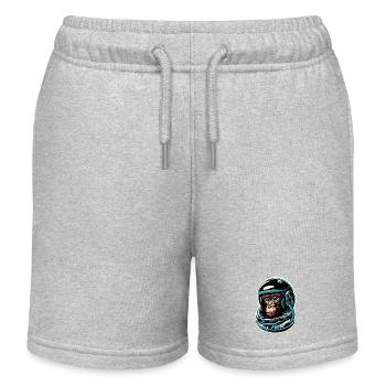 Weltraum-Affe - Kinder Organic Joggingshorts Mini Bolter von Stanley/Stella - Grau meliert - Vorne