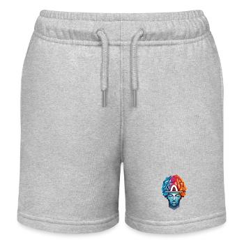 Männer Denken - Kinder Organic Joggingshorts Mini Bolter von Stanley/Stella - Grau meliert - Vorne