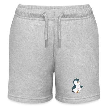 Pingouin mignon - Short de jogging enfant bio Stanley/Stella - gris chiné - Devant