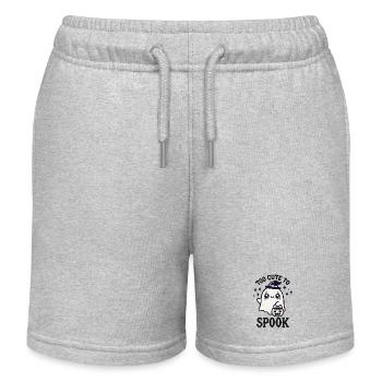 Cute Ghost Too cute to spook - Kids Organic Sweat Shorts by Stanley/Stella - heather grey - Front
