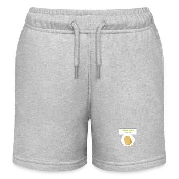 J'en ai gros sur la patate - Short de jogging enfant bio Stanley/Stella - gris chiné - Devant