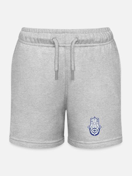 Main de Fatma par Helfspawn - Short de jogging enfant bio Stanley/Stella - gris chiné