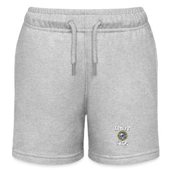 Motif de requin humoristique du vendredi - Short de jogging enfant bio Stanley/Stella - gris chiné - Devant