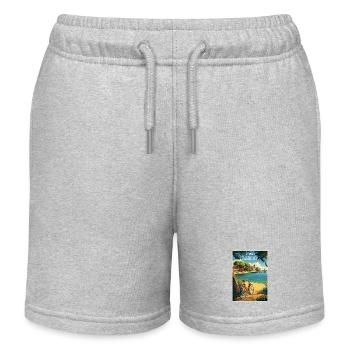 Reflection of the Bay of Arcachon in Summer - Kids Organic Sweat Shorts by Stanley/Stella - heather grey - Front