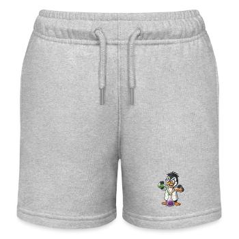 Verrückt Professor Pinguin Chemie Nerd Experiment - Kinder Organic Joggingshorts Mini Bolter von Stanley/Stella - Grau meliert - Vorne