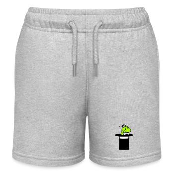 Chenille Chapeau Haut de Forme Magicien Sorcier Tour de Magie Mignon - Short de jogging enfant bio Stanley/Stella - gris chiné - Devant
