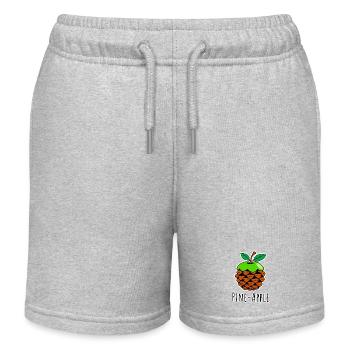 Pin-Pommier, Pomme de pin, Pomme, Ananas, Fruit - Short de jogging enfant bio Stanley/Stella - gris chiné - Devant