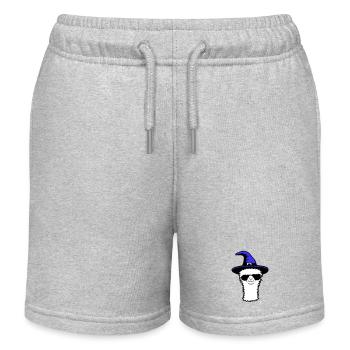 Lama Cool Hexenhut Sonnenbrille Halloween Alpaka - Kinder Organic Joggingshorts Mini Bolter von Stanley/Stella - Grau meliert - Vorne