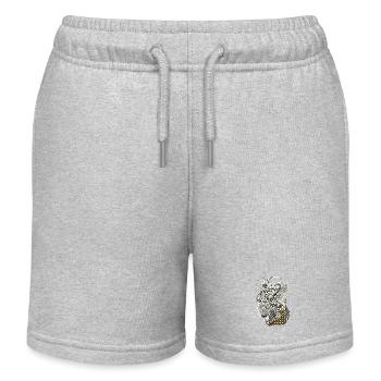 Abstract ornament with gold accents - Kids Organic Sweat Shorts by Stanley/Stella - heather grey - Front