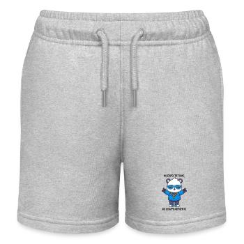 Premium Unisex Streetwear Hoodie - Kinder Organic Joggingshorts Mini Bolter von Stanley/Stella - Grau meliert - Vorne