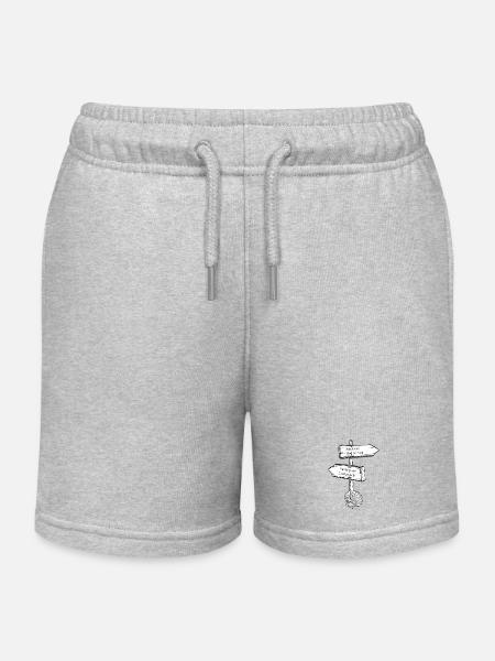 Illustration de coquillage de poteau de signalisation Camino - Short de jogging enfant bio Stanley/Stella - gris chiné
