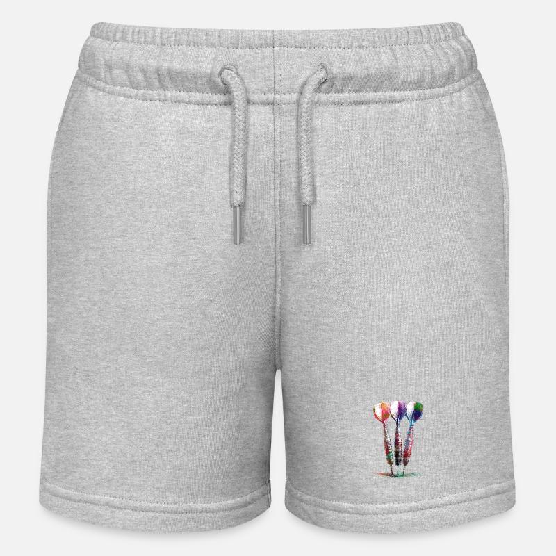 Jeux de fléchettes #darts #sport - Short de jogging enfant bio Stanley/Stella - gris chiné