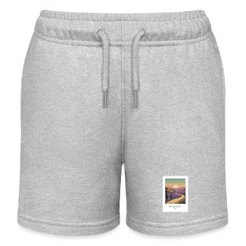 Lavendelfeld Provence France - Kinder Organic Joggingshorts Mini Bolter von Stanley/Stella - Grau meliert - Vorne