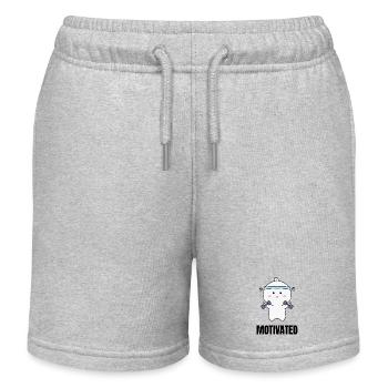 Fitness MOTIVATED - Kids Organic Sweat Shorts by Stanley/Stella - heather grey - Front