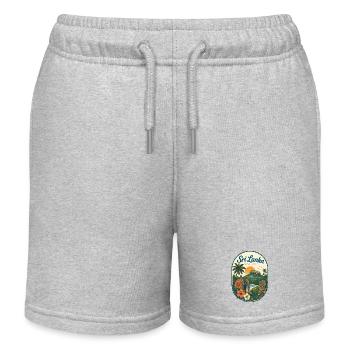 Affiche de voyage au Sri Lanka : Elephant Beach - Short de jogging enfant bio Stanley/Stella - gris chiné - Devant