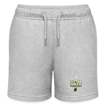 Section Hiker Mile by Mile Appalachian Trail Progr - Kids Organic Sweat Shorts by Stanley/Stella - heather grey - Front