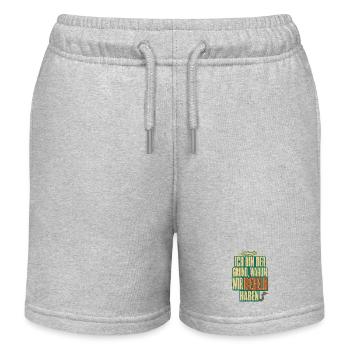 Ich bin der Grund Regeln haben - Kinder Organic Joggingshorts Mini Bolter von Stanley/Stella - Grau meliert - Vorne