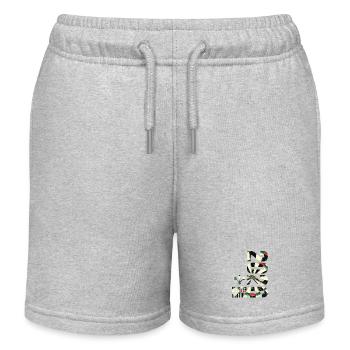 Darts Meister 2026, Kreisliga Shirt Dartboard - Kinder Organic Joggingshorts Mini Bolter von Stanley/Stella - Grau meliert - Vorne